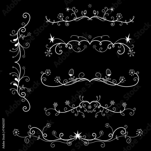 christmas greeting card adornment, border designs