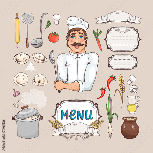 Menu for russian cuisine