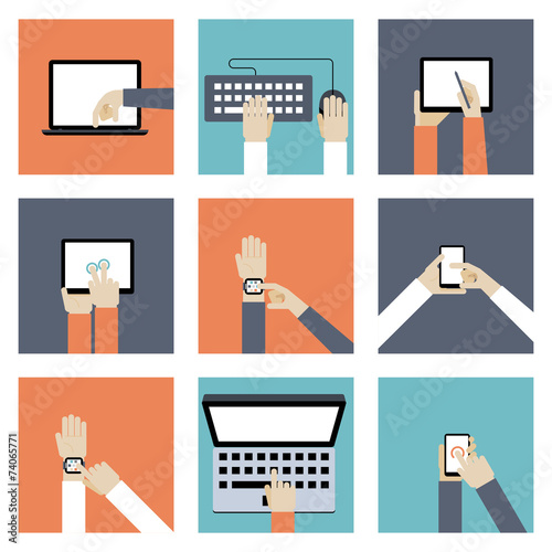 Hands Holding Digital Devices