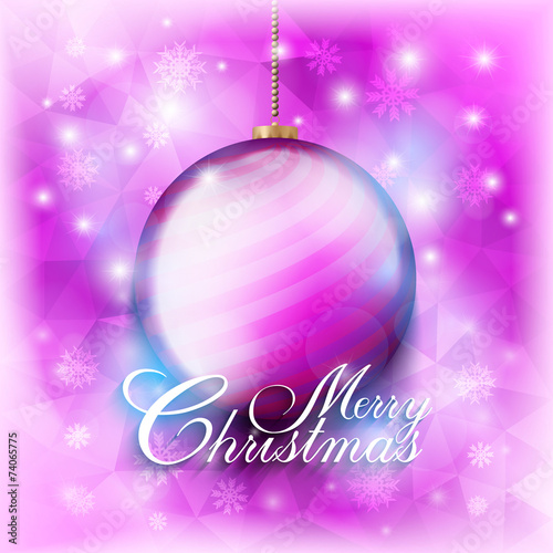 Christmas bauble on abstract background