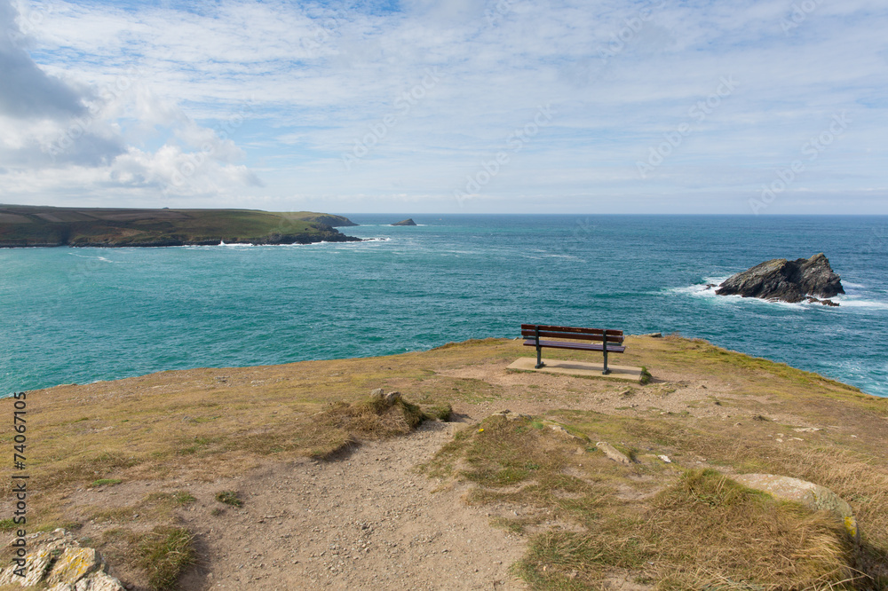 View from headland Pentire Newquay Cornwall UK by Crantock