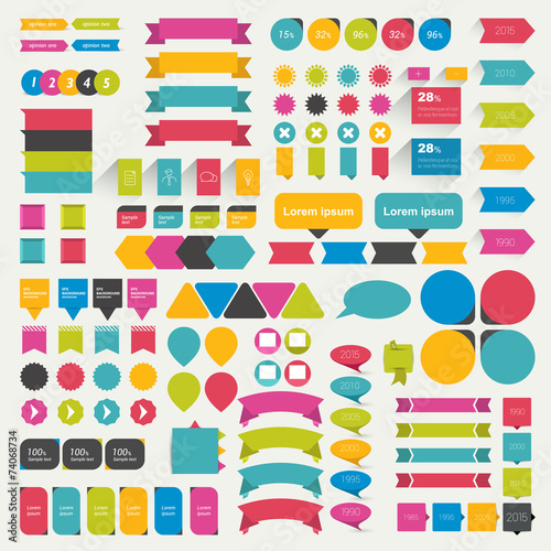 Set of speech bubbles.