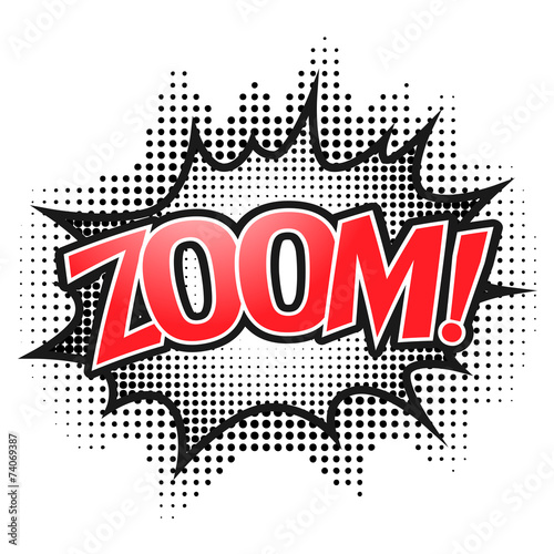 Comic speech bubble, Zoom, isolate vector illustration