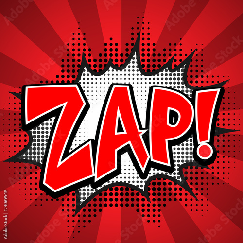 zap comic speech Bubble. Vector illustration