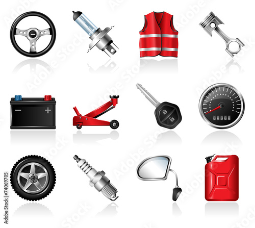 Car maintenance icons