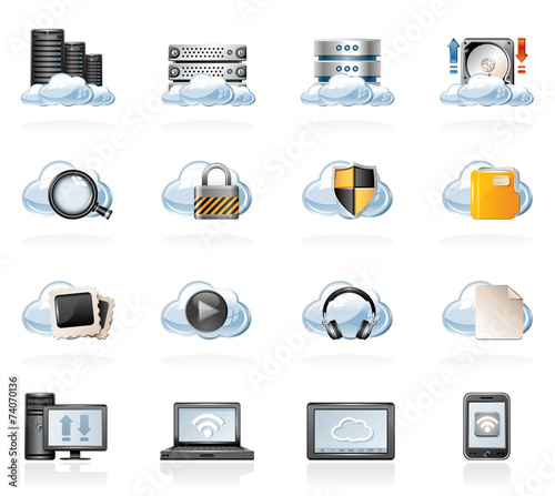 Cloud computing icons