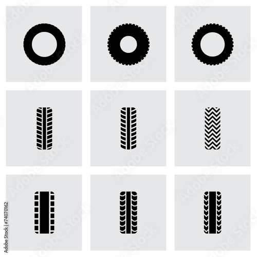 Vector tire icon set