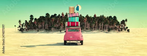 Obraz słońce i plaża