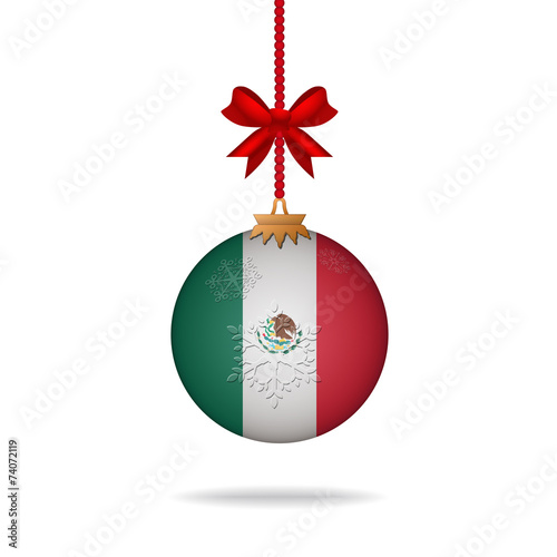 Christmas ball flag Mexico