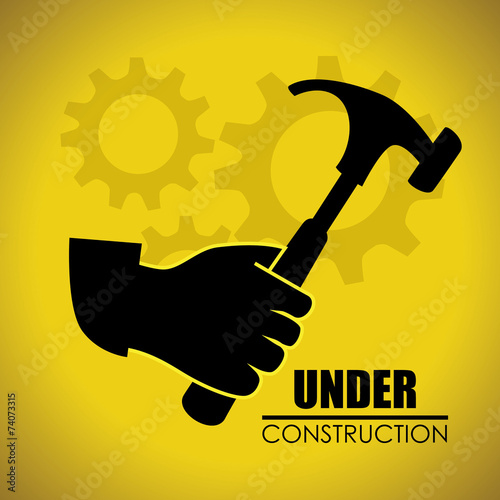 Industry design over yellow background vector illustratrion