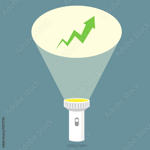 Flashlight glowing. stock s...