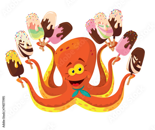 octopus with ice cream