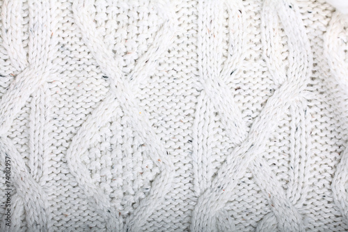 texture of white wool knit sweater homemade