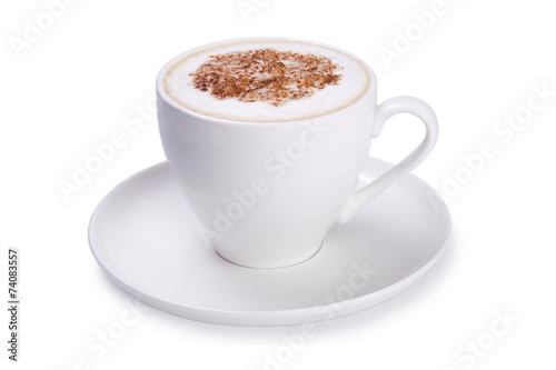 cappuccino isolated on white background