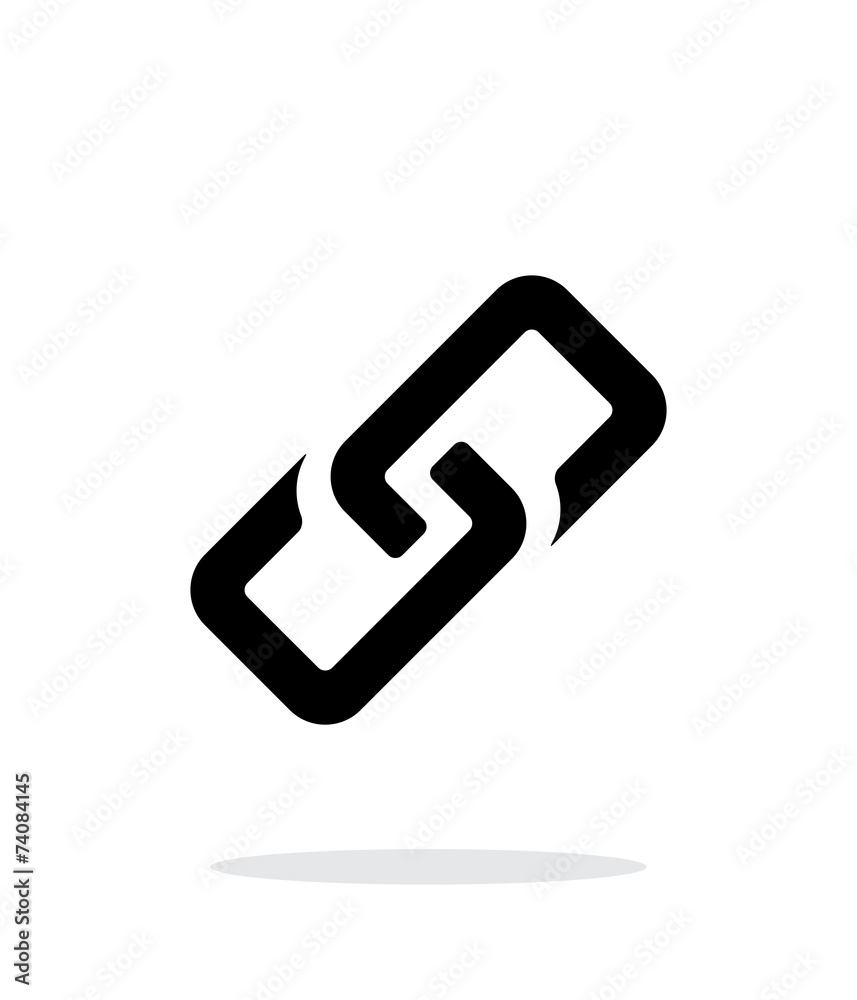 Link simple icon on white background.