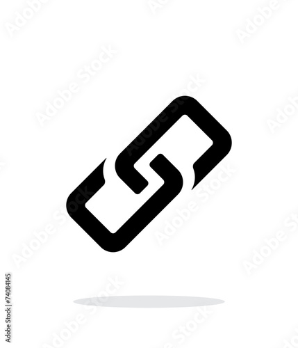Link simple icon on white background.