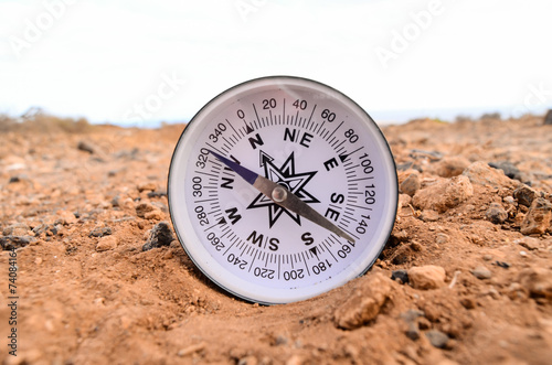 Obraz na płótnie Orientation Concept Metal Compass
