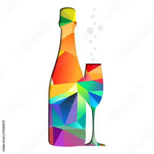 Champagne multicolore