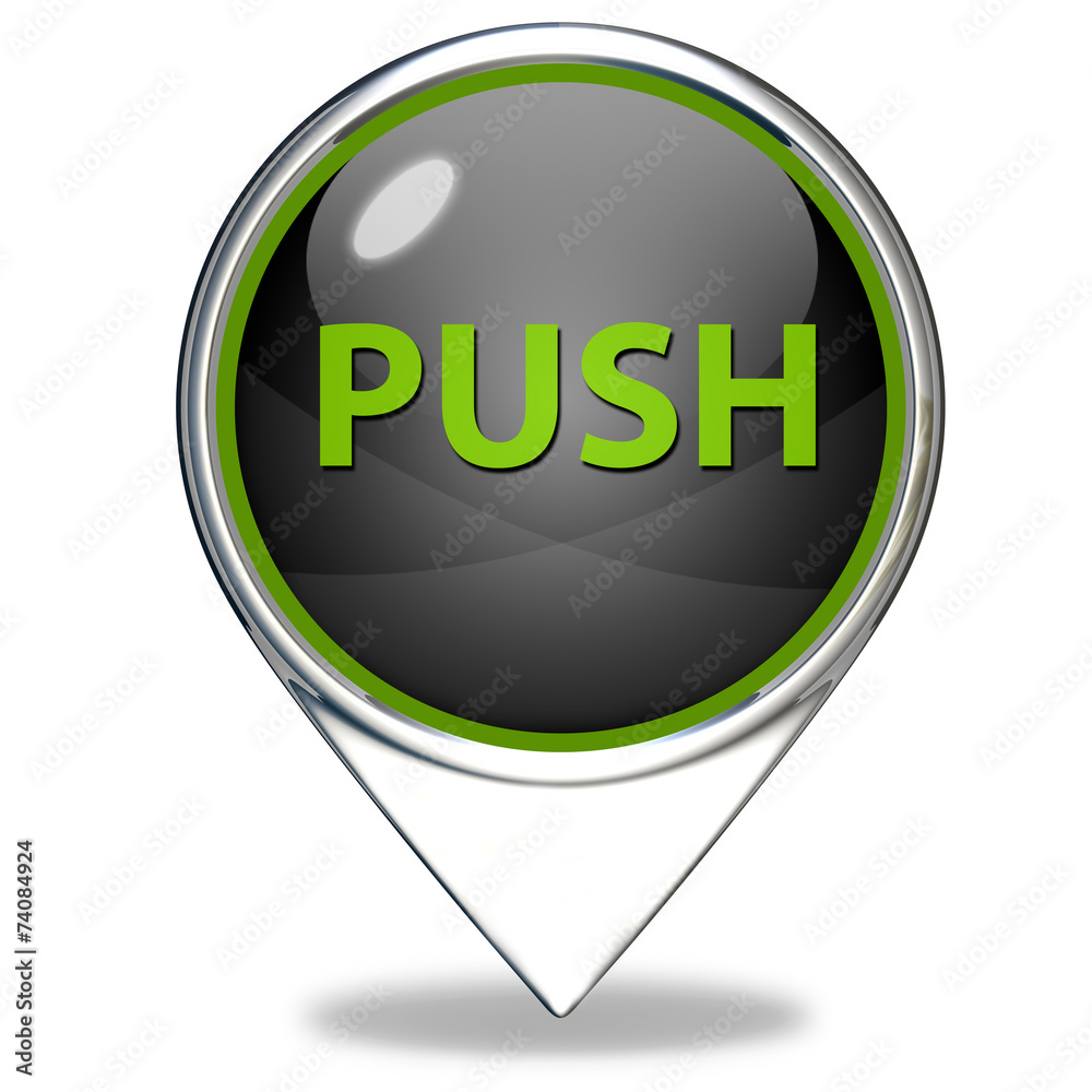 push pointer icon on white background push pointer icon on white background