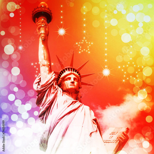 Statue of Liberty in disco style