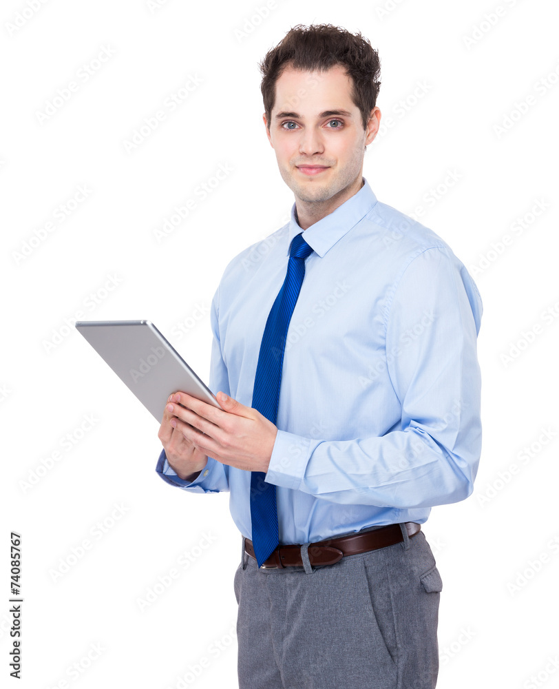 Businessman use of tablet