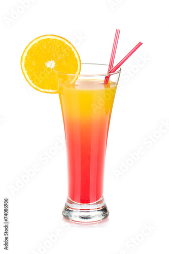 Tequila sunrise cocktail