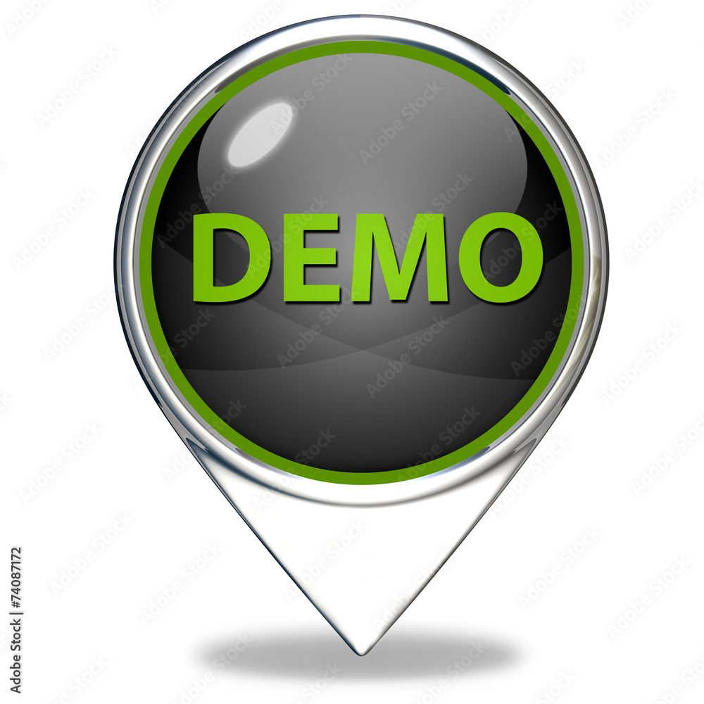 Demo pointer icon on white background Demo pointer icon on white background