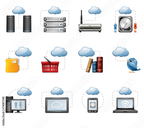 Cloud computing icons