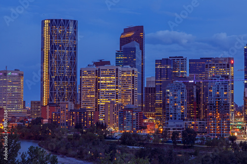 Skyline Calgary at night