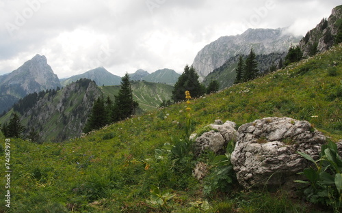Paysage de montagne, Haute-Savoie