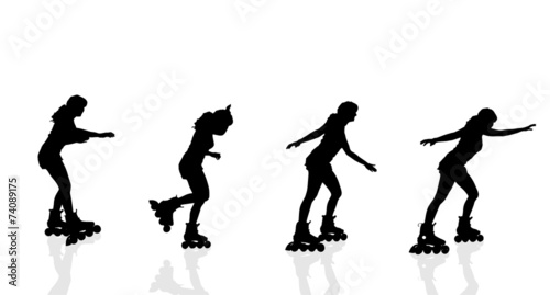 Vector silhouette of a woman.