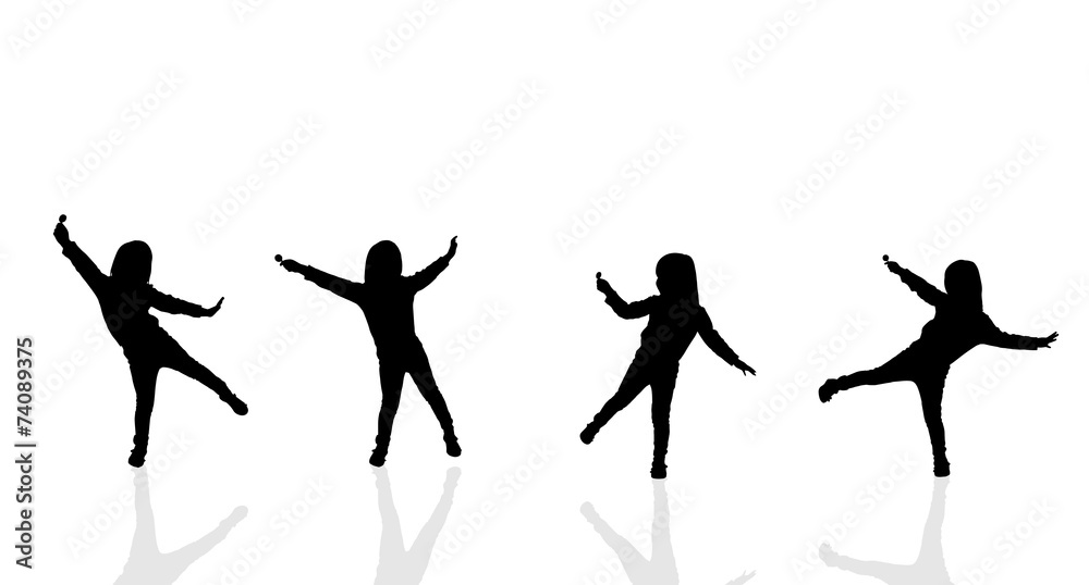 Vector silhouette of a girl. Vector silhouette of a girl.