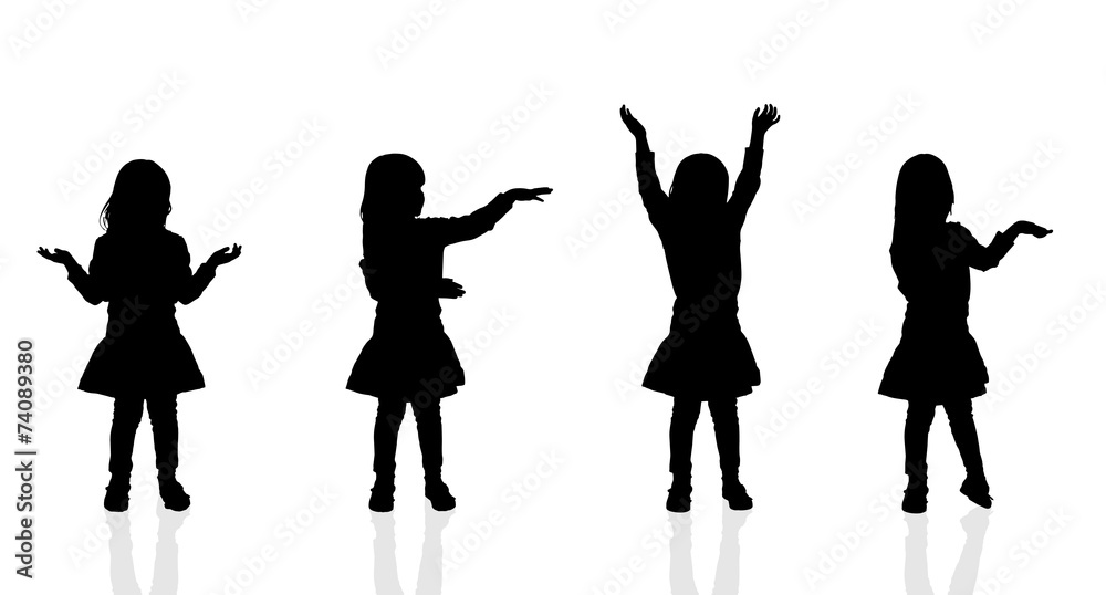 Vector silhouette of a girl. Vector silhouette of a girl.