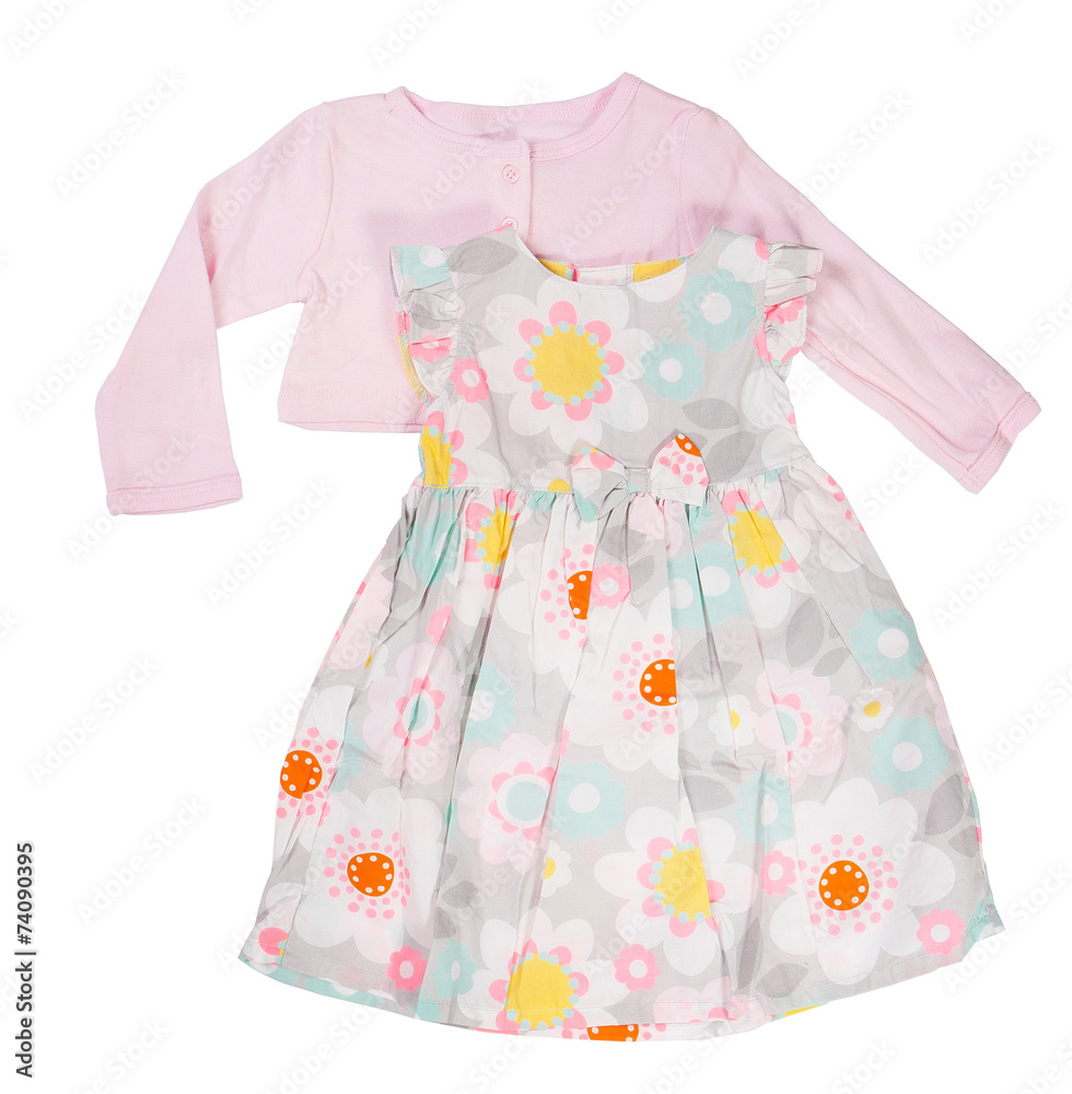 Children's wear. Baby dress on a white background. Isolated Children's wear. Baby dress on a white background. Isolated