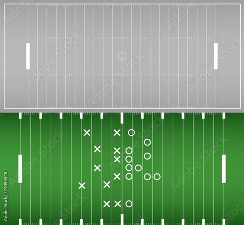 Set of american football field background eps10 vector