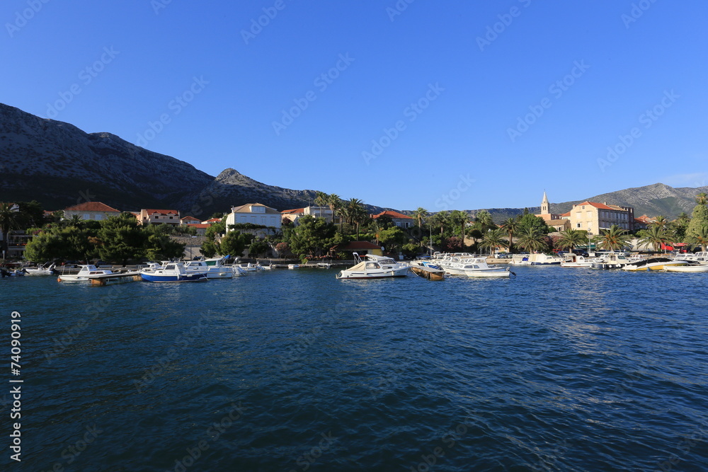 Harbour at the town of Orebic