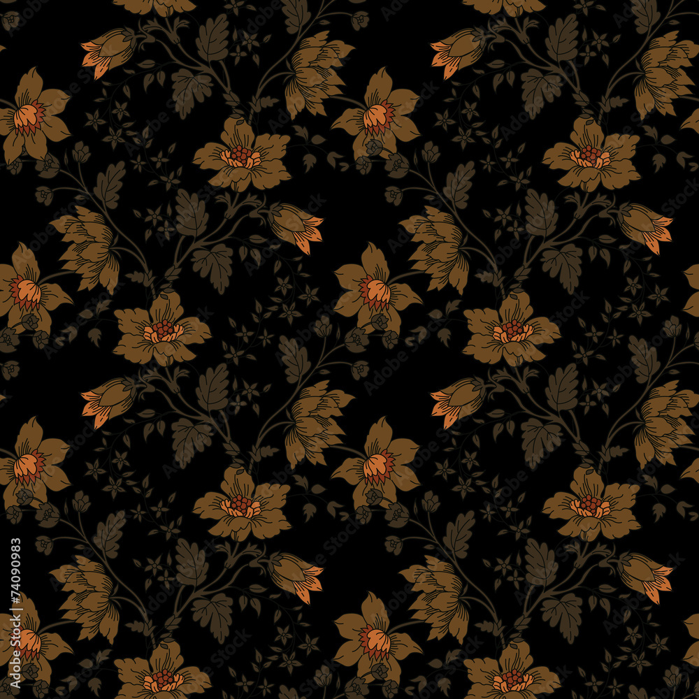 Retro floral seamless background Retro floral seamless background