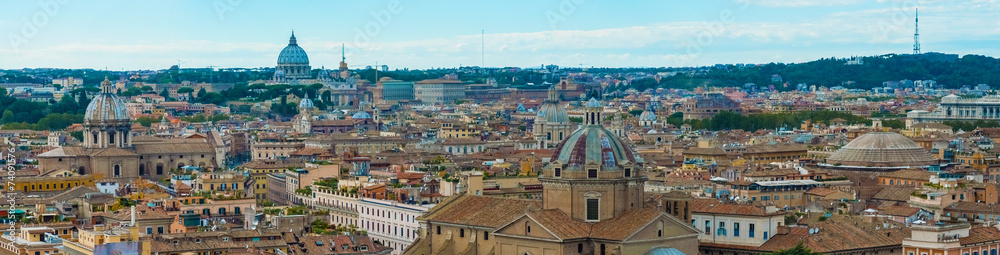Cityscape of Rome, panoramic view