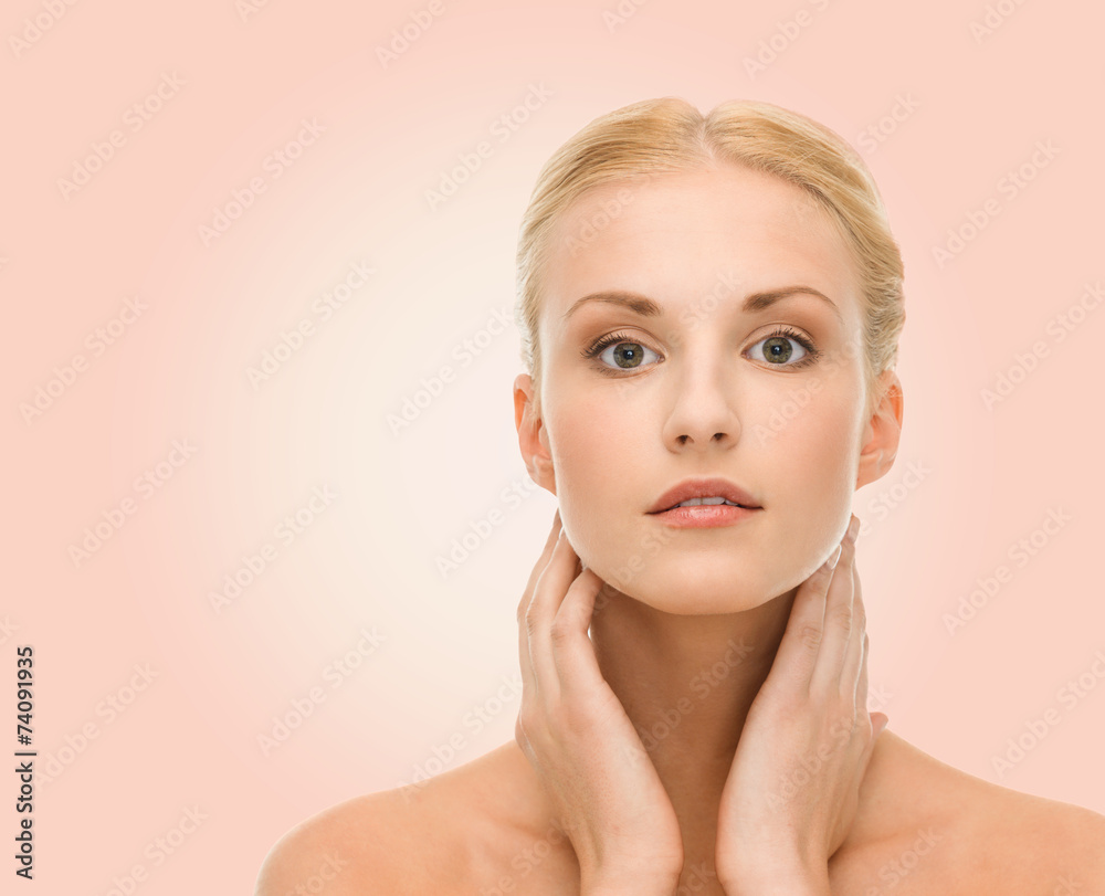 beautiful young woman face beautiful young woman face
