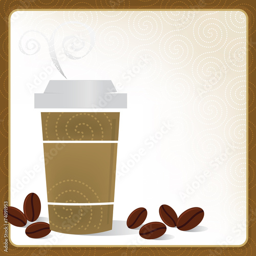 Whimsical Coffee To Go Cup Frame