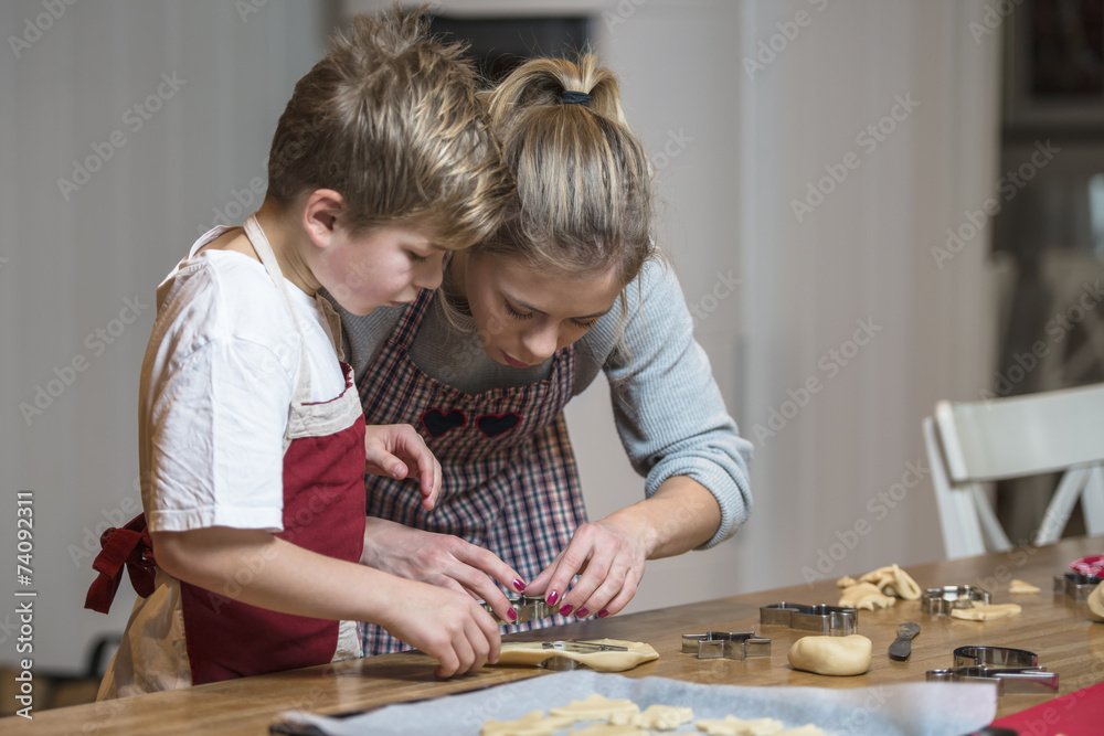 Kids baking gingerbread Kids baking gingerbread