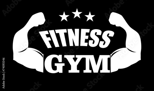 Fitness design over black backgroundvector illustration