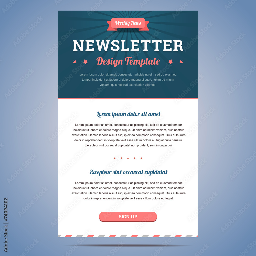 Newsletter design template