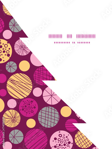 Vector abstract textured bubbles Christmas tree silhouette