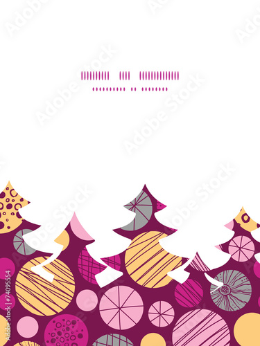 Vector abstract textured bubbles Christmas tree silhouette