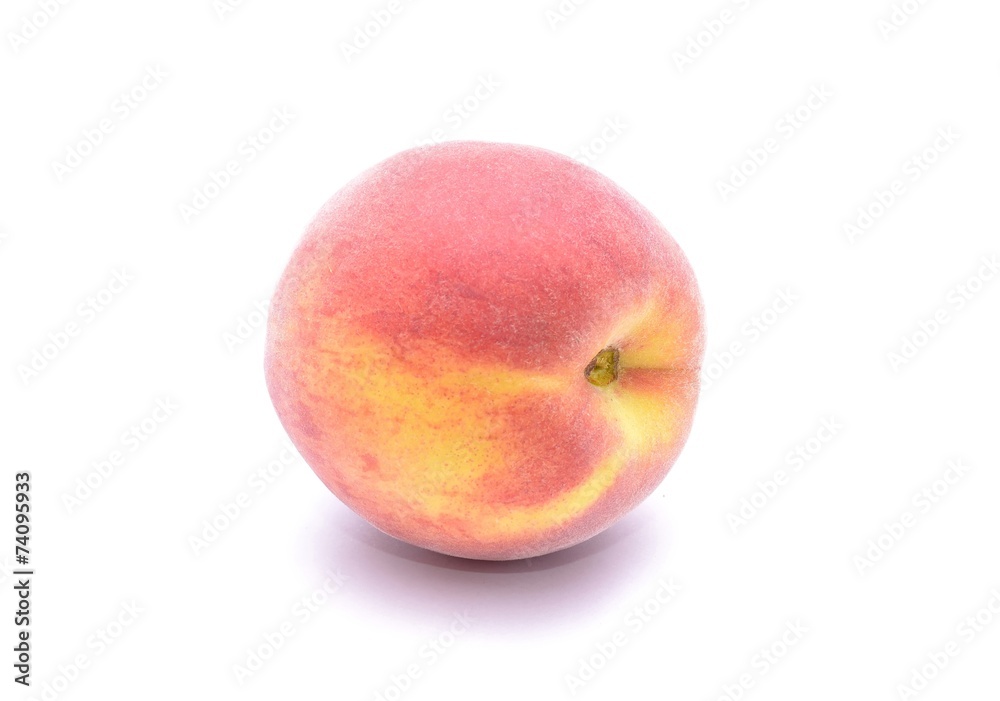 Ripe peach fruit isolated on white background Ripe peach fruit isolated on white background