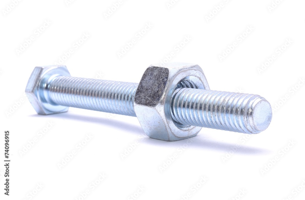 Steel bolts isolated on white backgroun Steel bolts isolated on white backgroun
