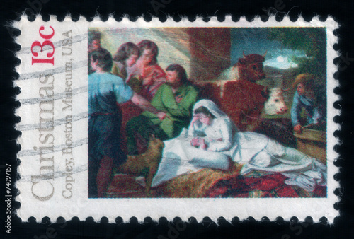 John Copley's painting. Christmas Postage Stamp