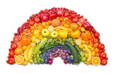 Crédence de cuisine Fruits Arc-en-ciel de fruits et légumes vifs  © Viktar Malyshchyts