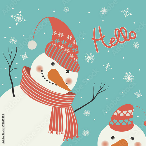 Snowman says hello